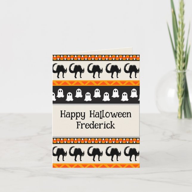 Invitation personnalisable pour la fête d'Hallowee (Devant)