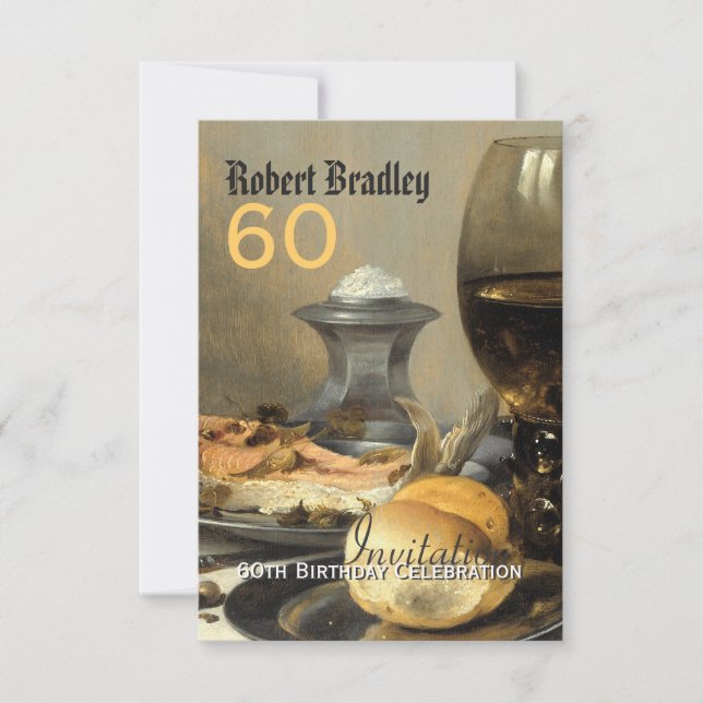 Invitation personnalisable pour le 60e anniversair (Devant)