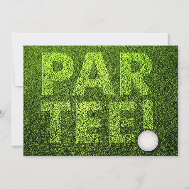 Invitation personnalisable pour une fête de golf c (Devant)