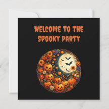 Invitation personnalisable pour une soirée d'Hallo