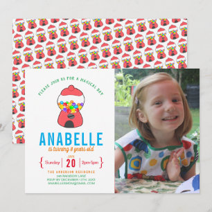 Invitation Personnalisable Rainbow Gum Photo Anniversaire Inv