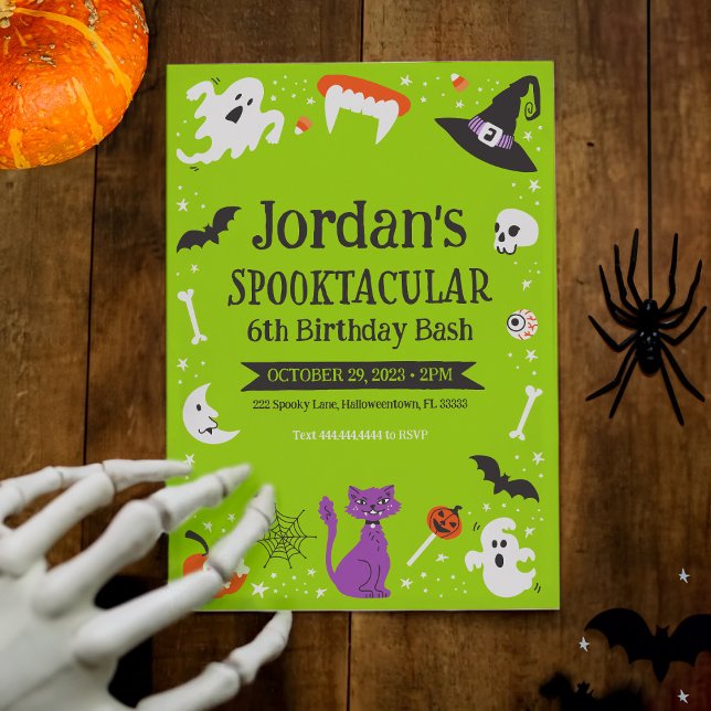 Invitation Personnalisable Spooktacular Birthday Bash (Créateur téléchargé)