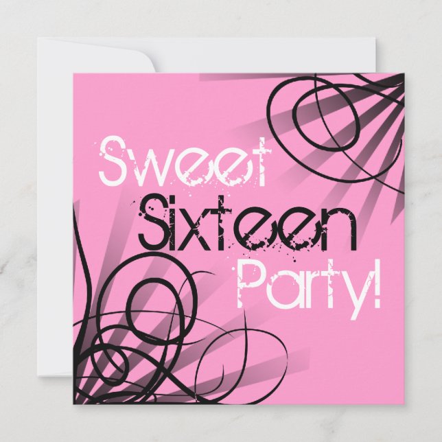 Invitation Personnalisation de l'Anniversaire de la femme noi (Devant)