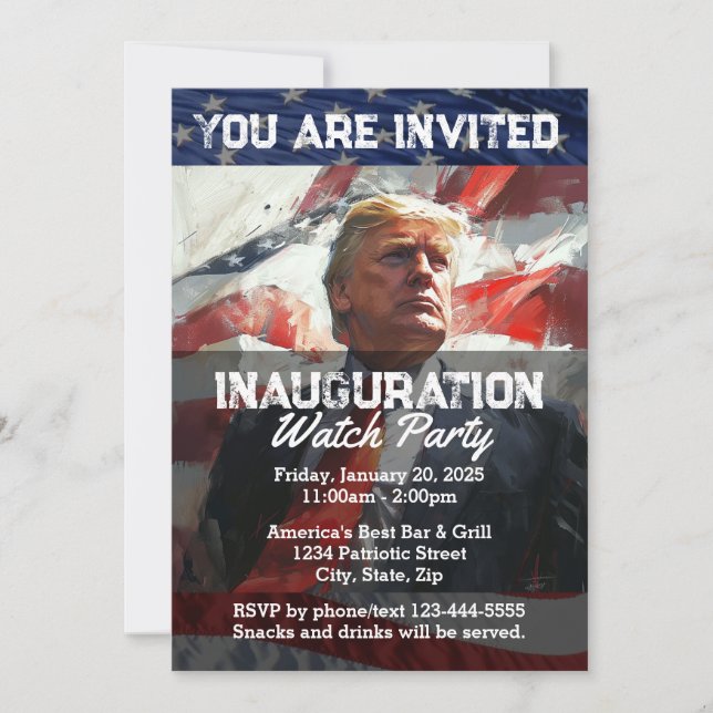 Invitation Personnalisation du parti d'investiture du préside (Devant)