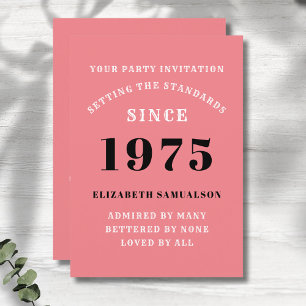 Invitation Personnalisé 50e anniversaire Ajouter votre nom ro