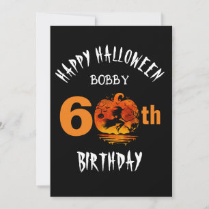 Invitation Personnalisé 60e anniversaire Bonne fête d'Hallowe