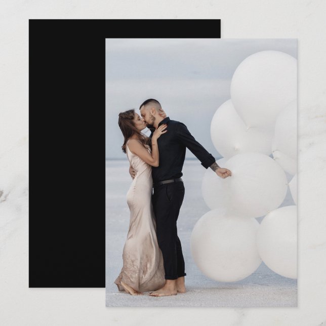 Invitation Personnalisé Ajouter Propre Photo Image Mariage En (Devant / Derrière)