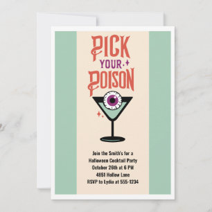 Invitation Personnalisé Choisissez Votre Poison Halloween Coc