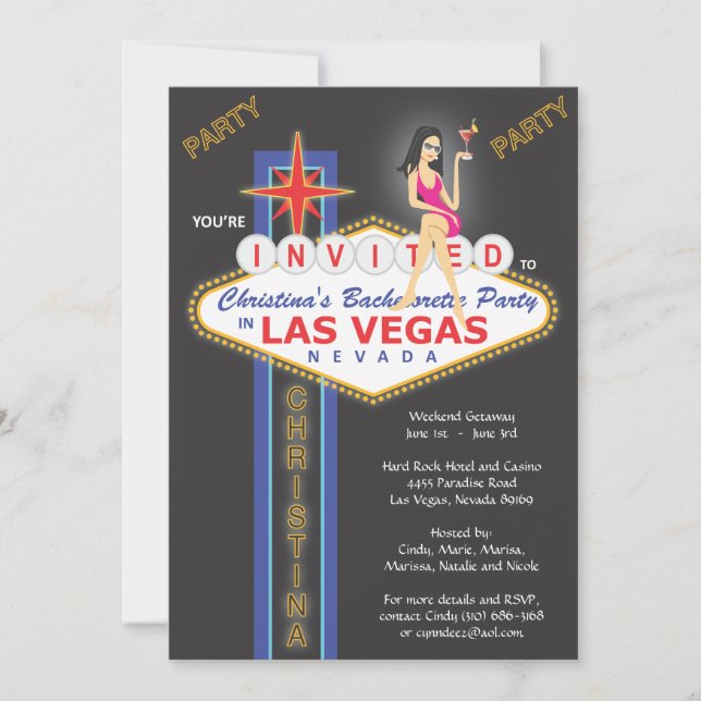 Invitation Personnalisé Christina Girls Night Out (Devant)