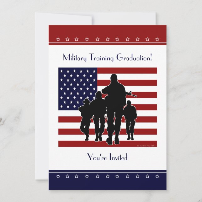 Invitation personnalisé de la formation militaire (Devant)