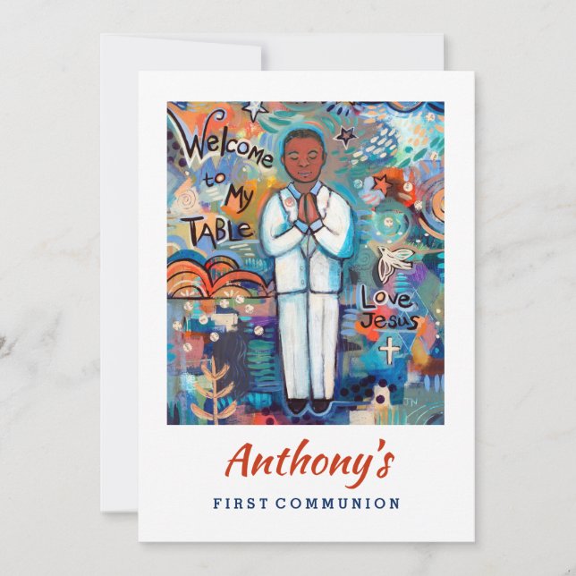 Invitation personnalisé de première communion pour (Devant)