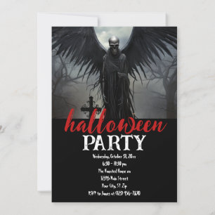 Invitation Personnalisé Halloween Party Gothique Squelette Gr