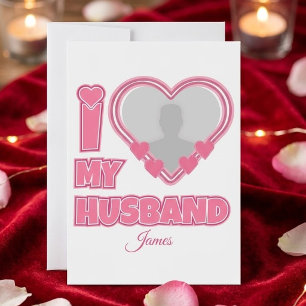 Invitation Personnalisé I Love My Husband - Ajouter Photo & N