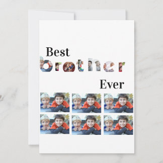 Invitation Personnalisé Moderne Meilleur Frère Ever 13 Photo 