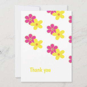 Invitation Personnalisé rose et jaune rétro