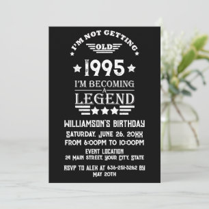 Invitation Personnalisé Trente vintage 30e anniversaire