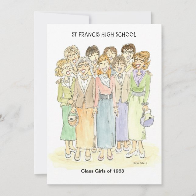 Invitation personnalisée 1963 Gals Invitation (Devant)