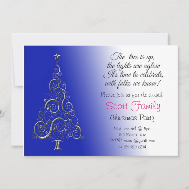 Invitation personnalisée à la fête de Noël (Devant)