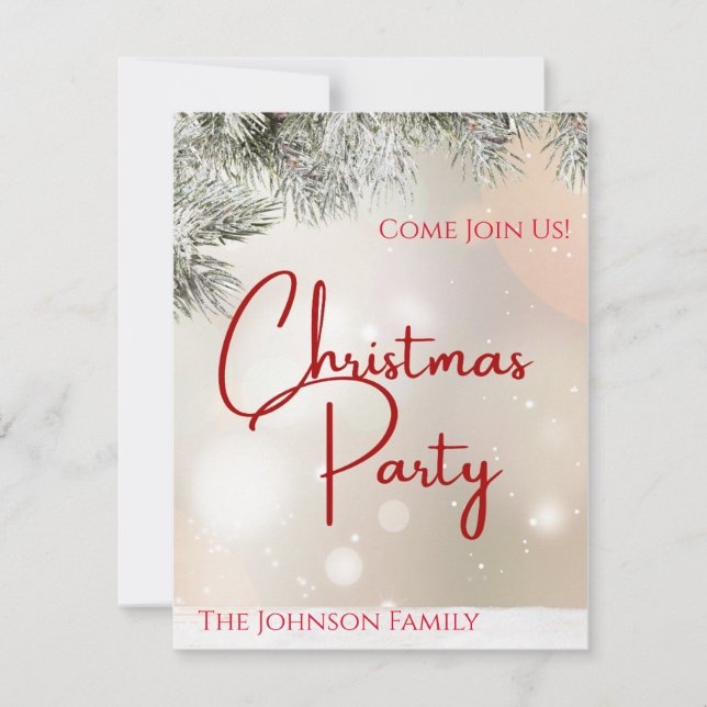 Invitation personnalisée à la fête de Noël (Devant)