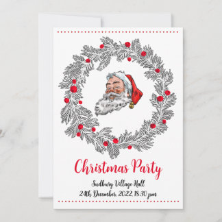 Invitation personnalisée à la fête de Noël Père No