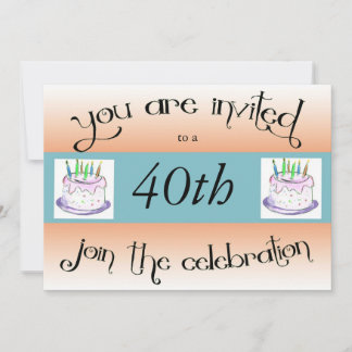 Invitation personnalisée à la fête du 40e annivers
