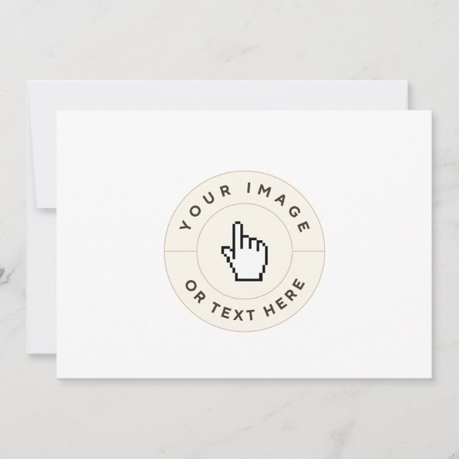 Invitation - personnalisée (ajouter image/texte) (Devant)