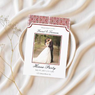 Invitation personnalisée avec photo de Henna arabe