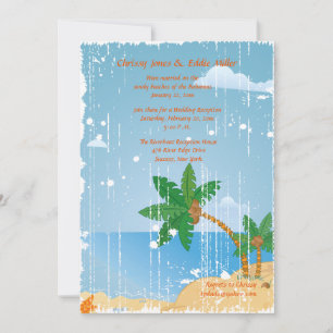 Invitation personnalisée Beach Grunge