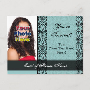 Invitation personnalisée Blue Joty Party