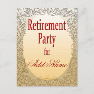 Invitation personnalisée de partie de retraite