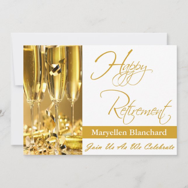 Invitation personnalisée de partie de retraite (Devant)