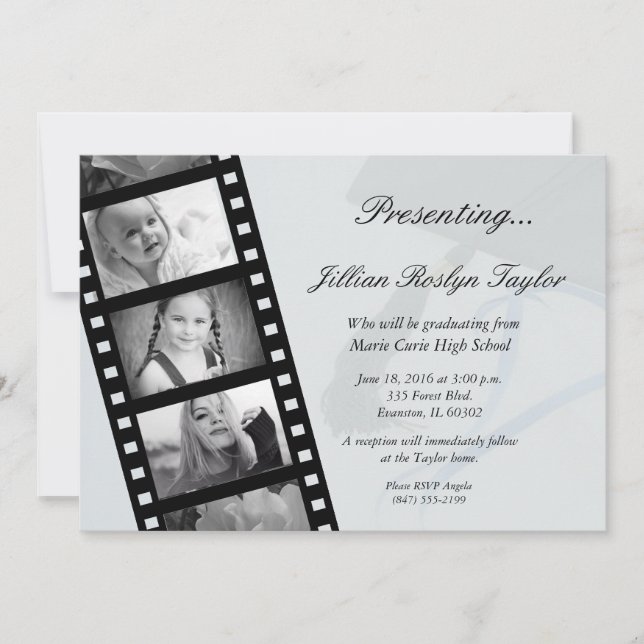 invitation personnalisée de sortie en bande de fil (Devant)