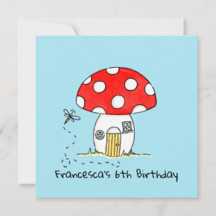 Invitation personnalisée de toadstool et de libell