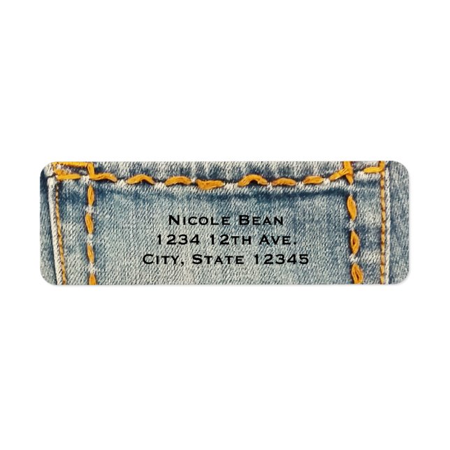 Invitation personnalisée Denim Jean Stitched Pocke (Devant)