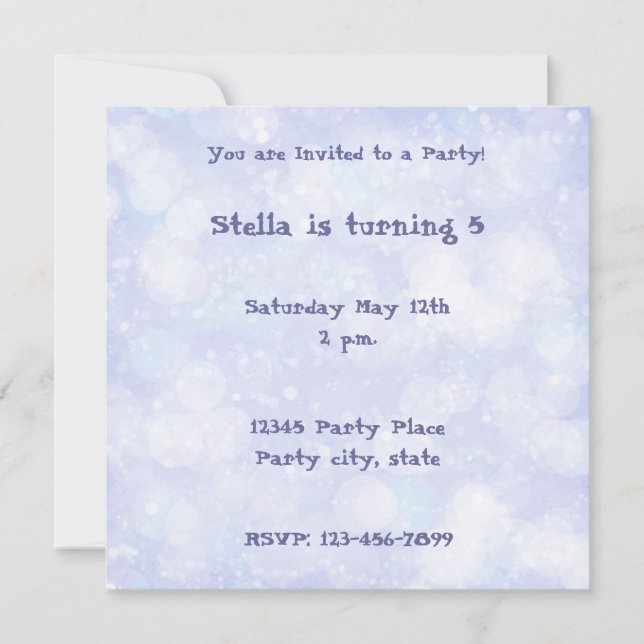 Invitation personnalisée Dreamy Lilac (Devant)
