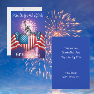 Invitation personnalisée du 4 juillet "Que la libe
