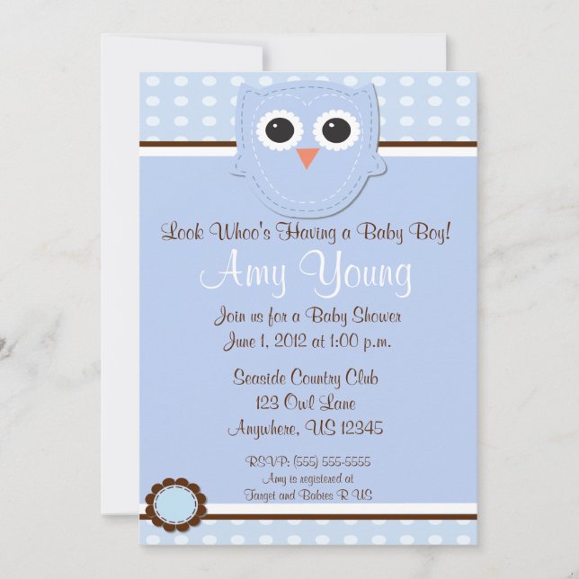 Invitation personnalisée du Baby shower de la Chou (Devant)