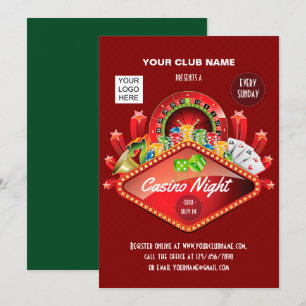 Invitation personnalisée du Club Casino Night Part