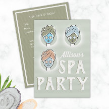 Invitation personnalisée du jour du spa - fête d'a