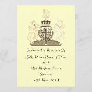 Invitation personnalisée du Mariage royal Harry et
