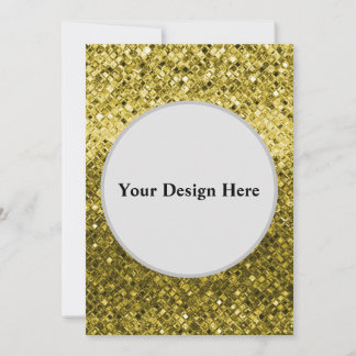 Invitation personnalisée en feuille d'or