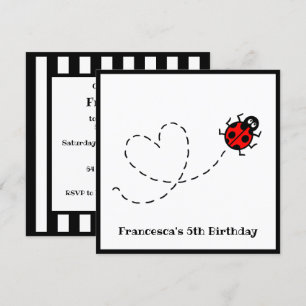 Invitation personnalisée Ladybird