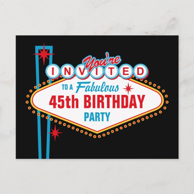 Invitation personnalisée Las Vegas (Devant)