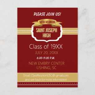 Invitation personnalisée Marron pour les 50 ans de