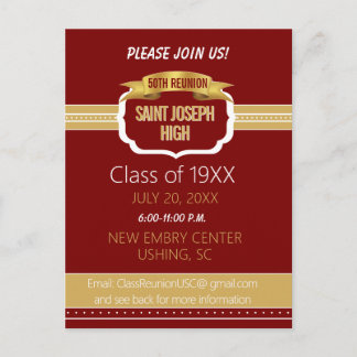 Invitation personnalisée Marron pour les 50 ans de
