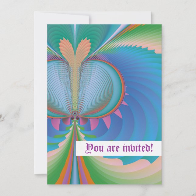 Invitation personnalisée Papillon (Devant)