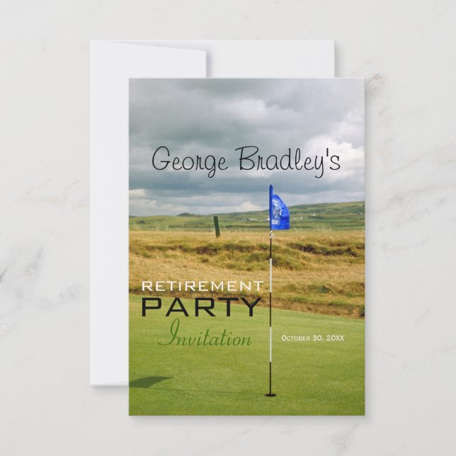 Invitation personnalisée par golf de partie de (Devant)
