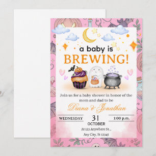 Invitation personnalisée pour Baby Shower Hallowee