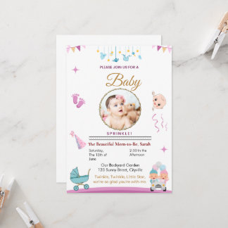 Invitation personnalisée pour bébé saupoudré
