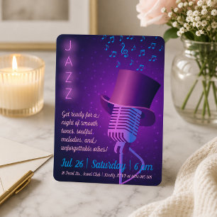 Invitation personnalisée pour club de jazz avec mi